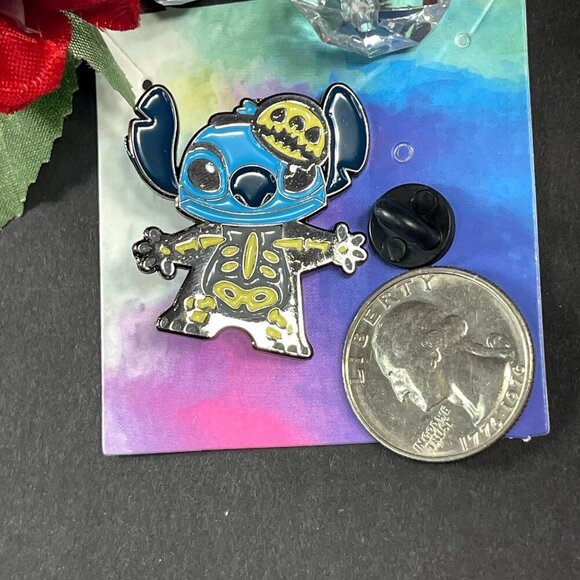 Stitch Skelton Lapel Pin Patch Costume Badge Brooch Accessories Gift Jewelry Pin - Picture 2 of 6